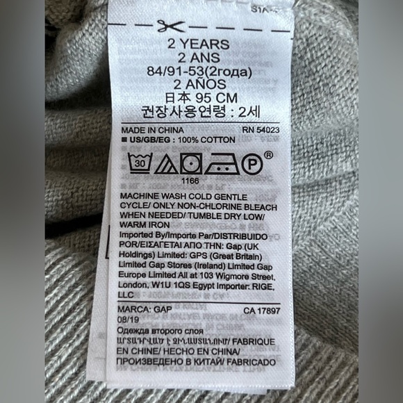 Gap Disney Sweater Girls Size 2 Grey - Valentine's Day Mickey & Minnie Mouse - Picture 3 of 3